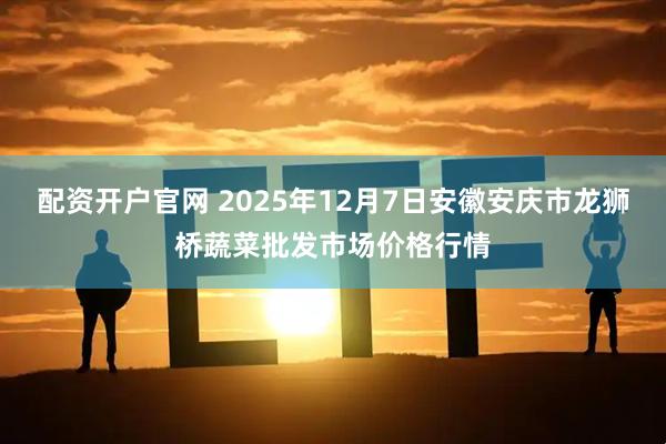 配资开户官网 2025年12月7日安徽安庆市龙狮桥蔬菜批发市场价格行情