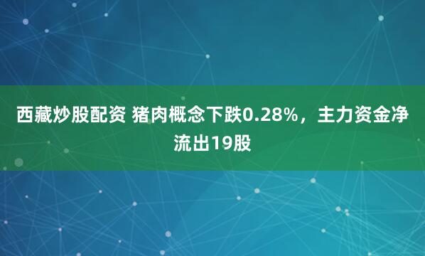 西藏炒股配资 猪肉概念下跌0.28%,主力资金净流出19股