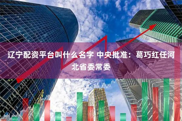 辽宁配资平台叫什么名字 中央批准:葛巧红任河北省委常委